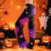 Women's Pants with Drawstring and Halloween Print for Casual Sleepwear