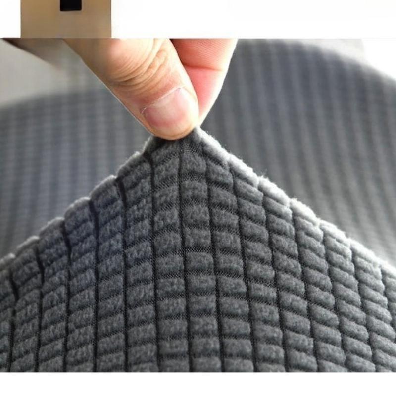 Jacquard Dining Chair Cover Arc Shape Chair Slipcover Stretch Seat Cover Chair Covers for Hotel Banquet Kitchen Bedroom Wedding