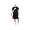 Nike Logo Print Sport Casual Round Neck Breathable Short Sleeve American Retro T-Shirt Women Tops Black DX7907-010