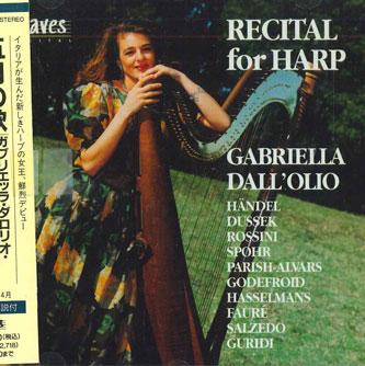 

CD GABRIELLA DALL OLIO - Recital For Harp KICC7198 KING Japan Obi Classical Used