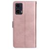 For Motorola Moto G35 5G Leather Wallet Case with Strap Solid Color Phone Stand Cover
