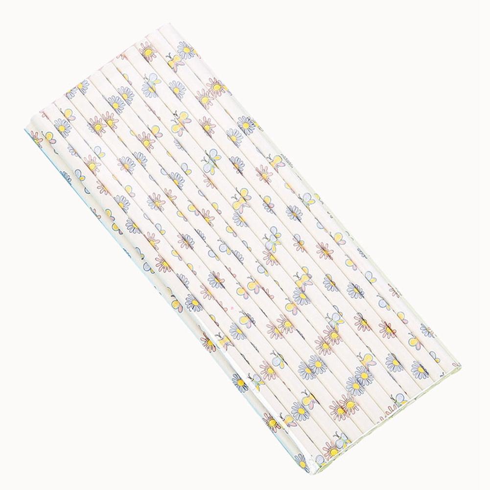 25Pcs/Set Drink Paper Straws Wedding Birthday Party Drinking Straw