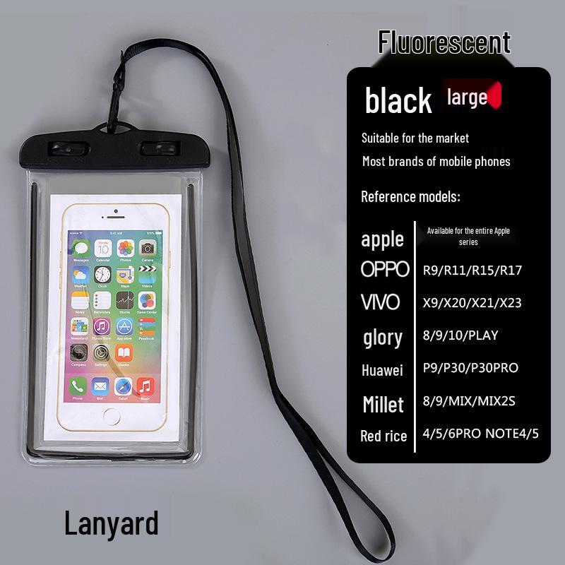 Luminous Waterproof Transparent Phone Case for Outdoor Diving  Swimming One Size