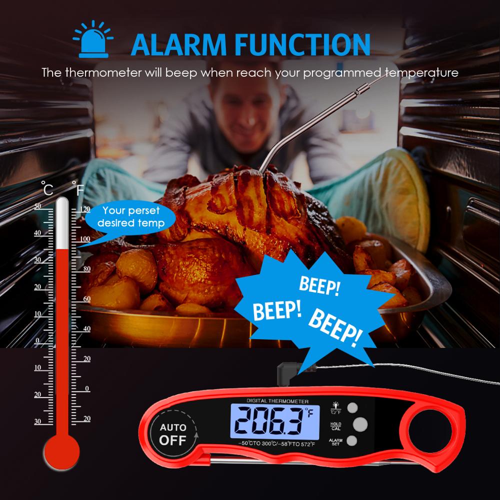 Food Thermometer Digital Kitchen Bbq Thermometer Meat Water Milk Cooking Probe BBQ Electronic Oven Waterproof Kitchen Tools