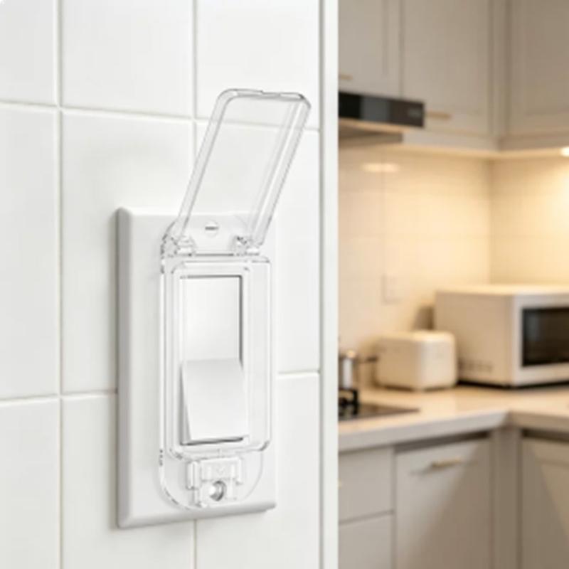 Home Light Control Panel Guard Cover 2pcs with Lift Lid Opening, Dust Cover for Daily Use In Kitchen Bedroom Hallway Living Room