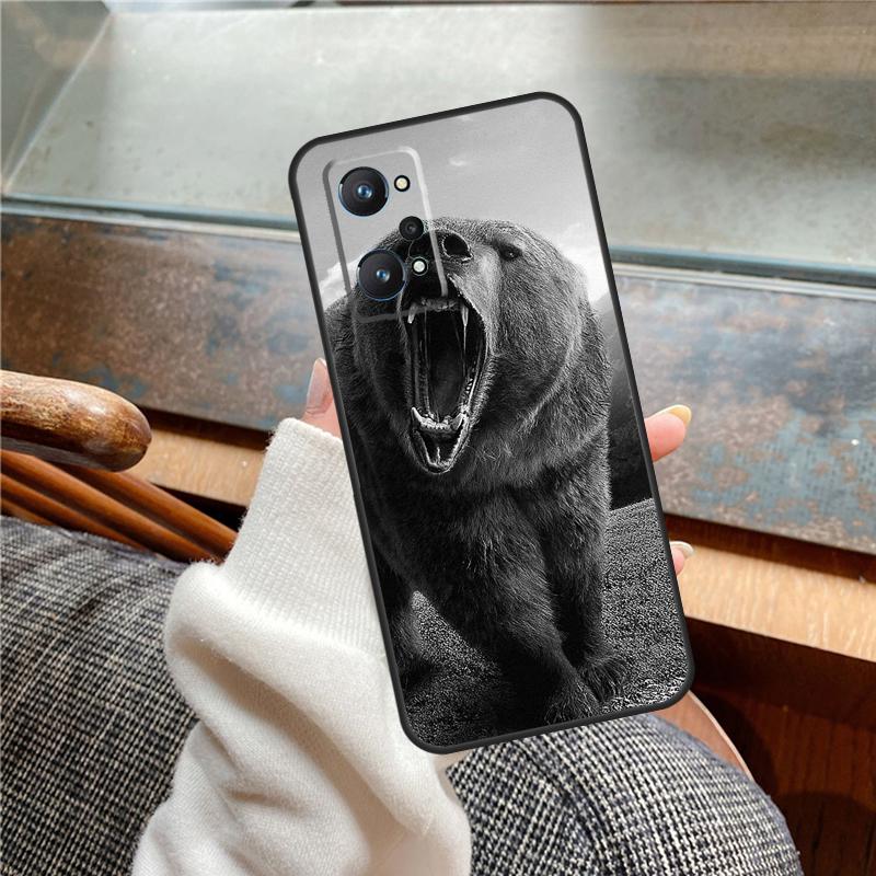 Cute Grizzly Bear Case For Realme 13 Pro Plus 11 12 14  C71 C75 C55 C51 C53 C25 C63 C61 C65 C67 GT6 GT7 15 Pro