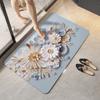 3D Floral Bathroom Floor Mat Household Floor Mat Absorbent Quick Drying Anti Slip Mat