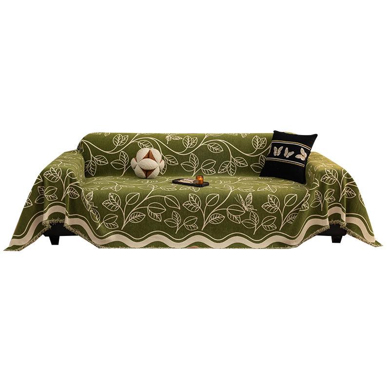 Premium Leather Sofa Cushion Autumn And Winter  New Plush One-Piece Straight Non-Slip Seat Cushion Sofa Cover