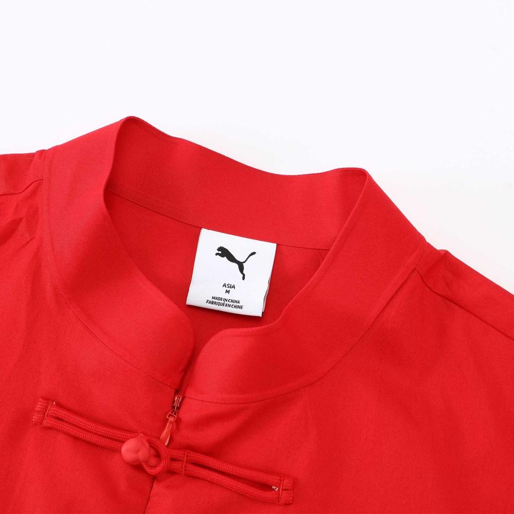 Puma X Ferrari Collaboration SS25 China Limited Edition Comfortable Stand Collar Pullover Short Sleeve Breathable T-Shirt Unisex T-Shirts 634327-02