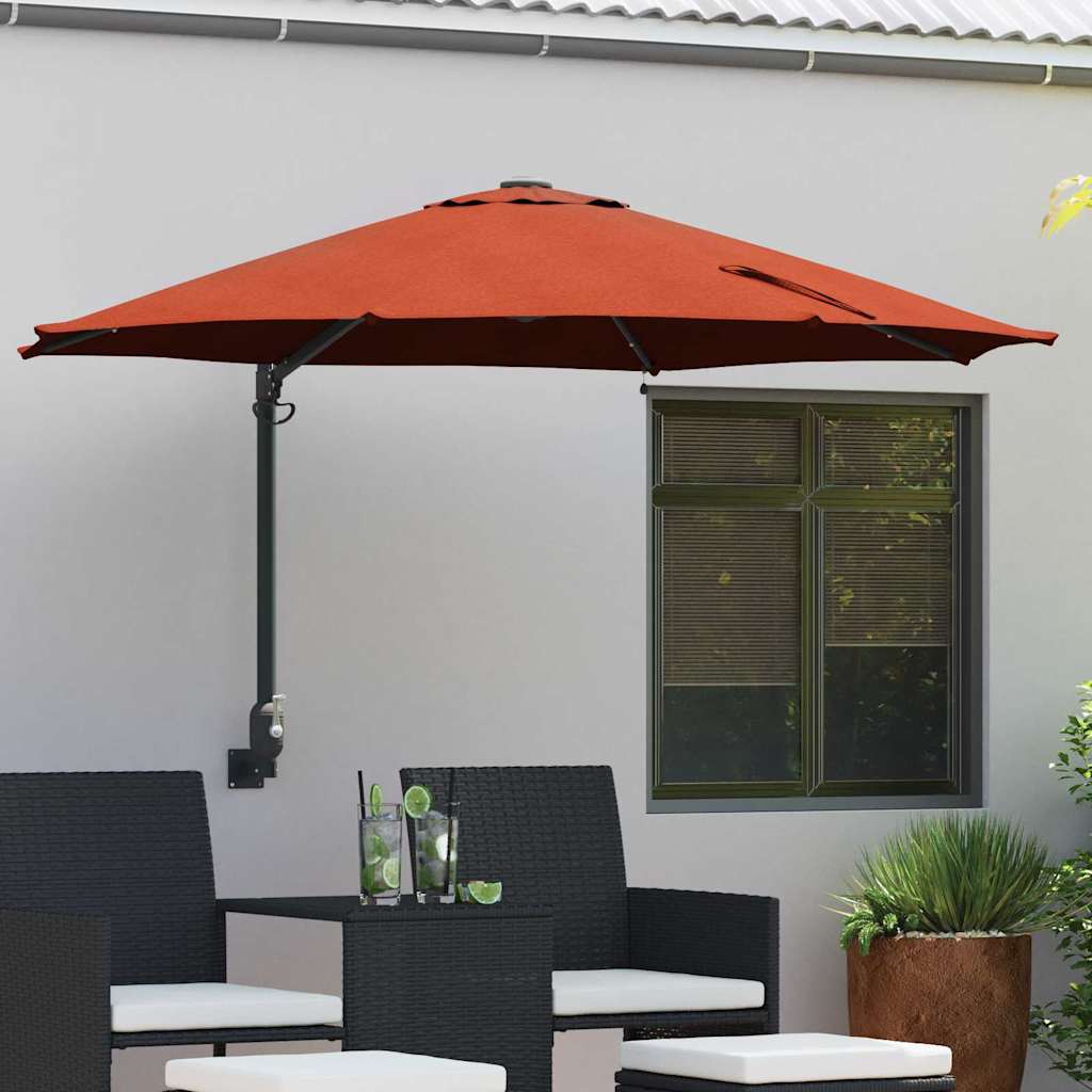 Garden Sun Umbrella Terracotta 248 X 248 X 148 Cm