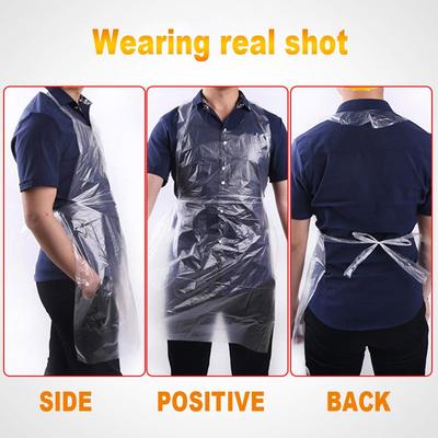 Waterproof Plastic Apron For Painting Bibs Disposable Smocks Bibs For Cooking Housework Picnic Clear Plastic For Adults Kids