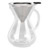 400ml Glass Coffee Pot Kettle Heat Resistant Pour Over Coffee Maker with Stainless Steel Filter for Home KitchenRound