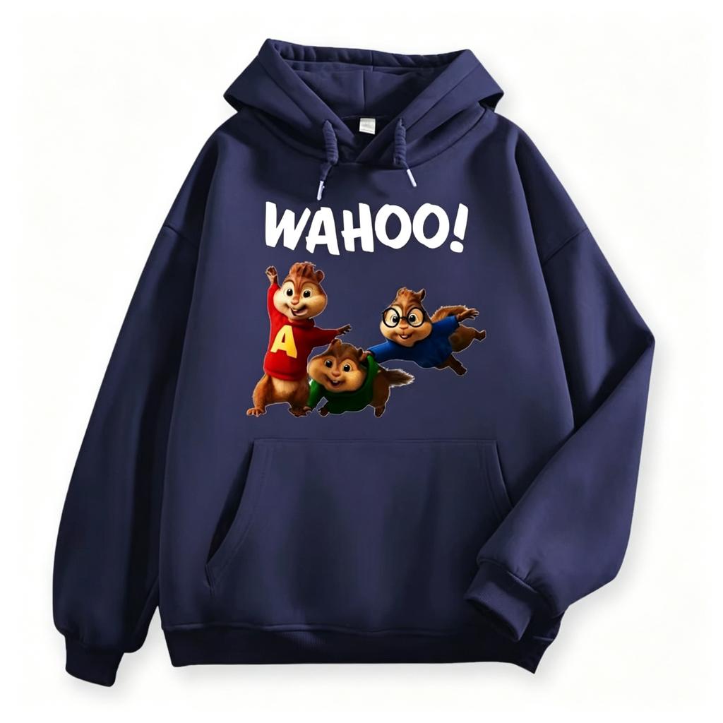 Sudadera con Capucha Estampado de Ardillas de Dibujos Animados Unisex Holgada Streetwear Sudadera con Capucha Pullover Hombre Casual Diaria Promoción Tops