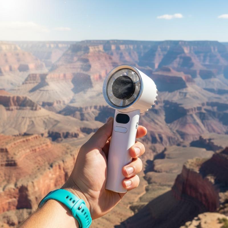 New Summer 120-speed Turbine Mini Fan USB Rechargeable High-power Outdoor Portable High-speed Handheld Fan