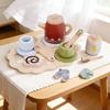 Wooden Afternoon Tea Set for Kids: Educational Toy with Tea Cups & Cakes