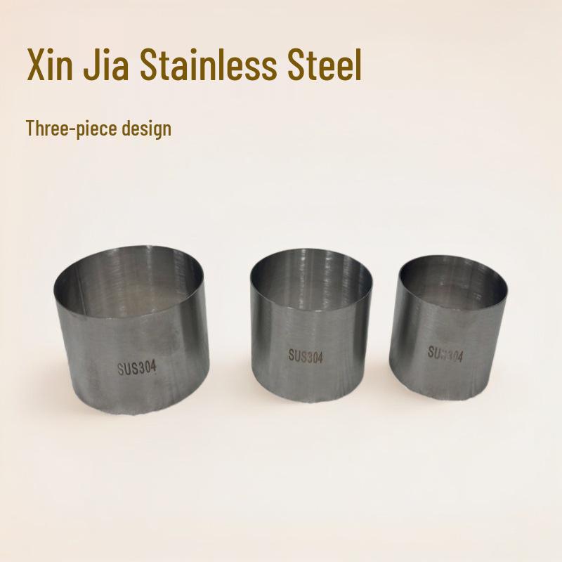 Positive Cold Dish Stainless Steel Cake Mold - Round Kitchen Decoration for Western Food Plating.