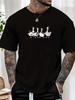Mens Xmas Goose Graphic T Shirt Winter Soft Comfort Fit Oversized Daily Wear Tee