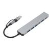 USB Type C Hub High Speed 1 USB3.0 4 USB2.0 2 Type C Port Aluminum Alloy USB Splitter for Laptop Tablet Phone PC