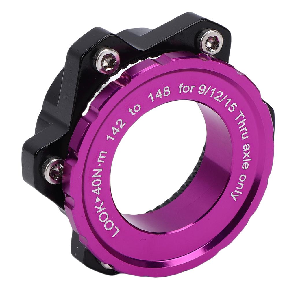 Bike Center Lock Adapter 142mm to 148x12mm Center Lock to 6 Bolt Adapter for 12mm Thru Hub Axles Purple