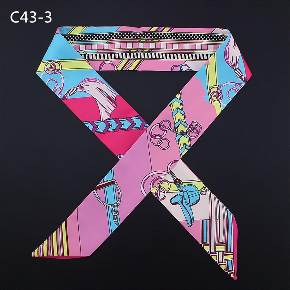 90*5Cm Korean  Fashion Luxurious Ladies Leisure Decoration Twill Long Strip Streamer Silk Scarf Tie Bind Bag Ribbon