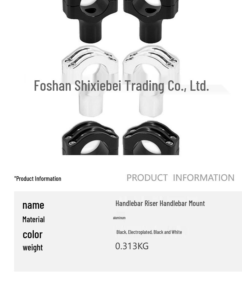 Harley Davidson 883 Softail Dyna Road King 1.25" Handlebar Riser Mount