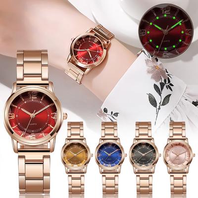 Luminous Pointer Watch Stainless Steel Wristband Women's Watch Quartz Watch