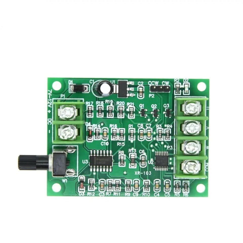Brushless DC Motor Driver Controller Board with Reverse Voltage Over Current Protection for Hard Drive Motor 3/4 Wire