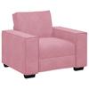 3 Piece Sofa Set with Cushions Pink Velvet