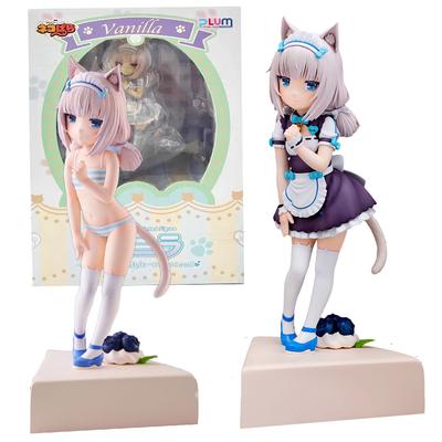 20 ס"מ דמות ונילה NEKOPARA אנימה גוף חמוד ניתן להחלפה דגם אנימציה צעצועים מתנות אוסף קישוטים קישוטים PVC