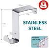 Drawer Reversible Stainless Steel Hooks, Cabinet Door Towel Racks, Office and Kitchen Shelves