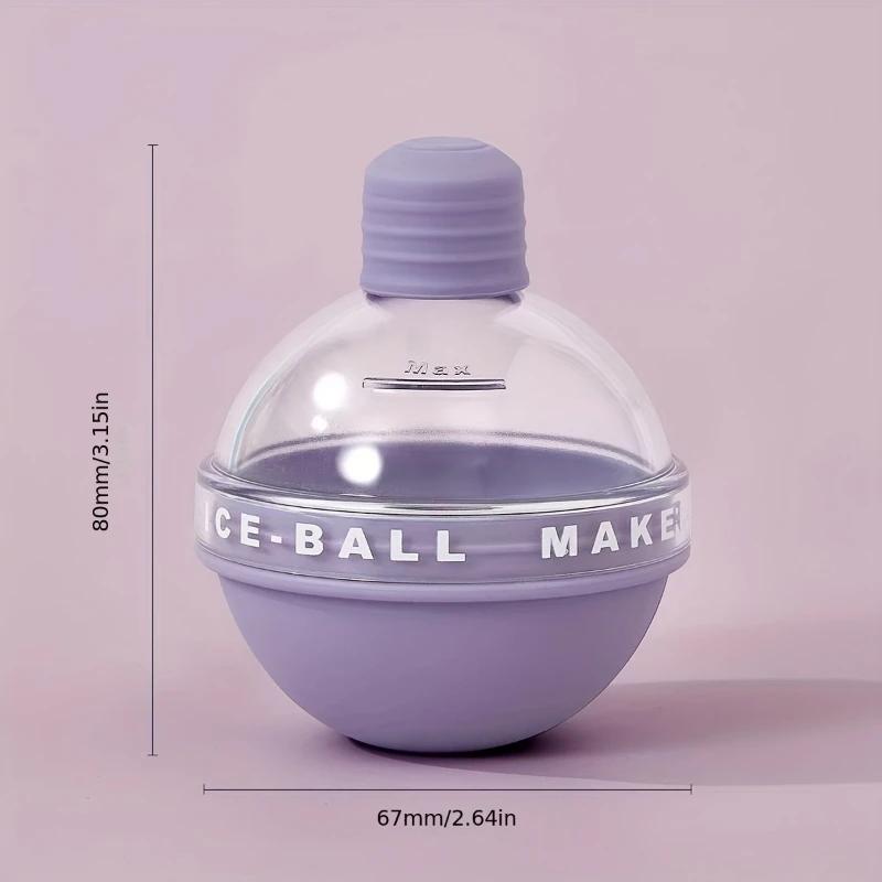 Whiskey Ice Mold Ball, Premium Flexible Silicone Ice Cube Tray with Large Round Ice Balls for Party and Bars ice bucket maker