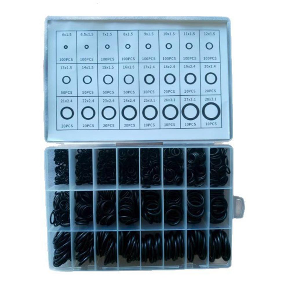 1200 pcs O Ring Kit Rubber Material for Durable Sealing and Oil Resistant High Temperature Applications in Various Repairs