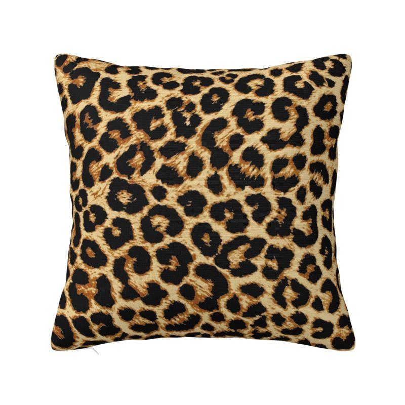 Custom Leopard Print Pillow Case Decoration Luxury Animal Skin Outdoor Cushions Square Pillowcase