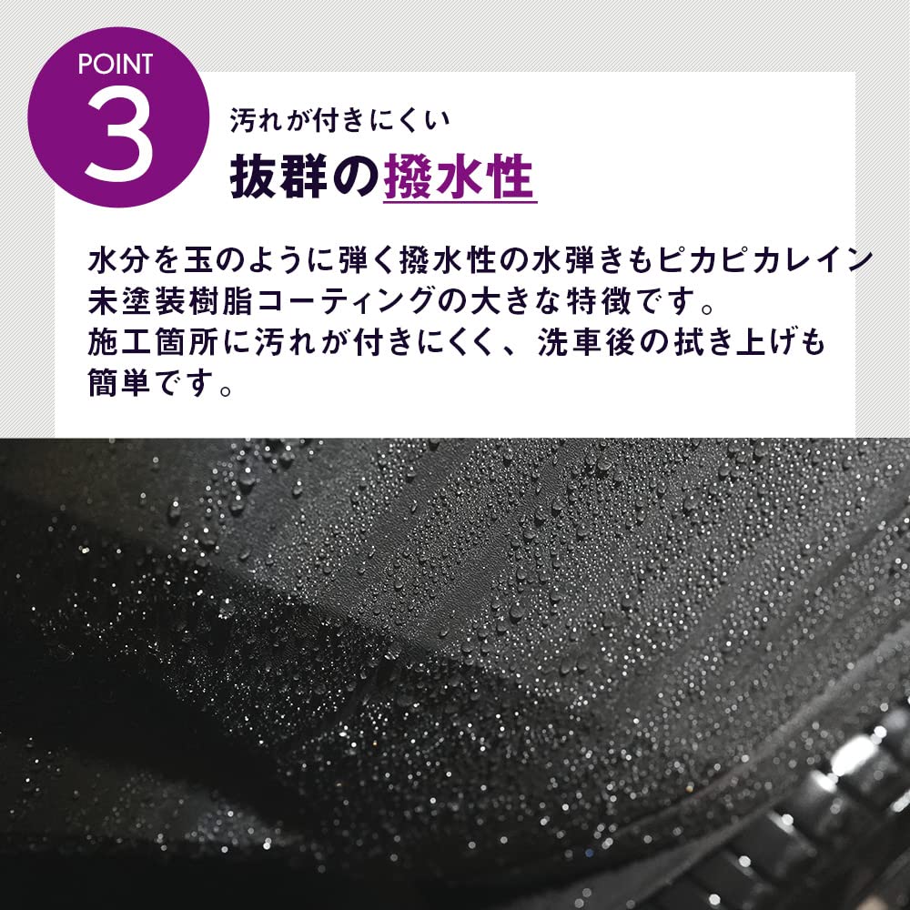 Pika Pika Rain Unpainted Resin Coating Exclusive Resin Part Revitalizer Water Repellent Durability Large Capacity Black Resin Glass Coating Agent for