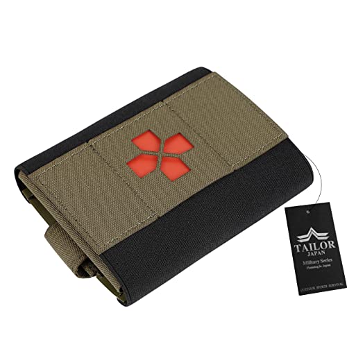 

TAILOR JAPAN Micro Medical Pouch, Trauma Tactical First Aid Hunting Survival Tool, 800D Green, RG (Ranger Green)