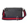 Gucci Letter Logo Magnetic Flap Closure Canvas And Leather Shoulder Crossbody Bag Men Bags Black 771167-K5RLN-1095