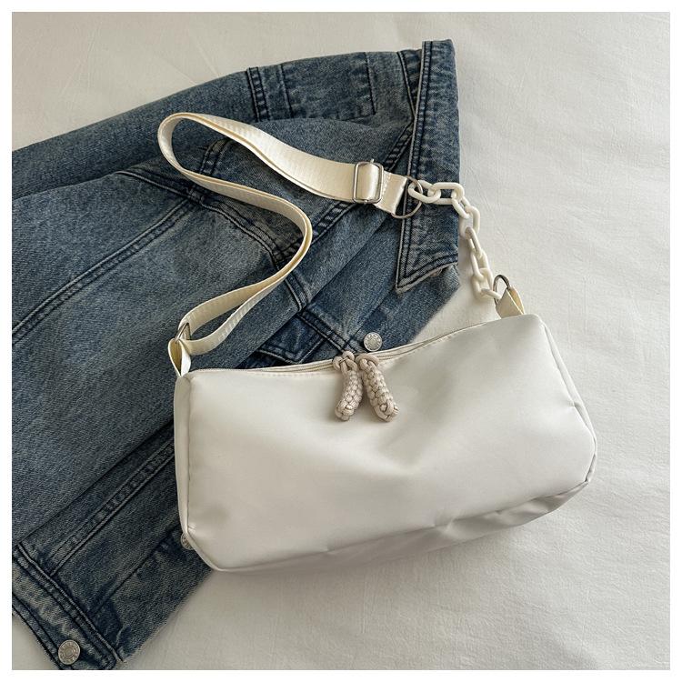 Korean Style Oxford Cloth Shoulder Bag Fashion Casual Square Crossbody Purse Simple Large Capacity Commuter Handbag CLE