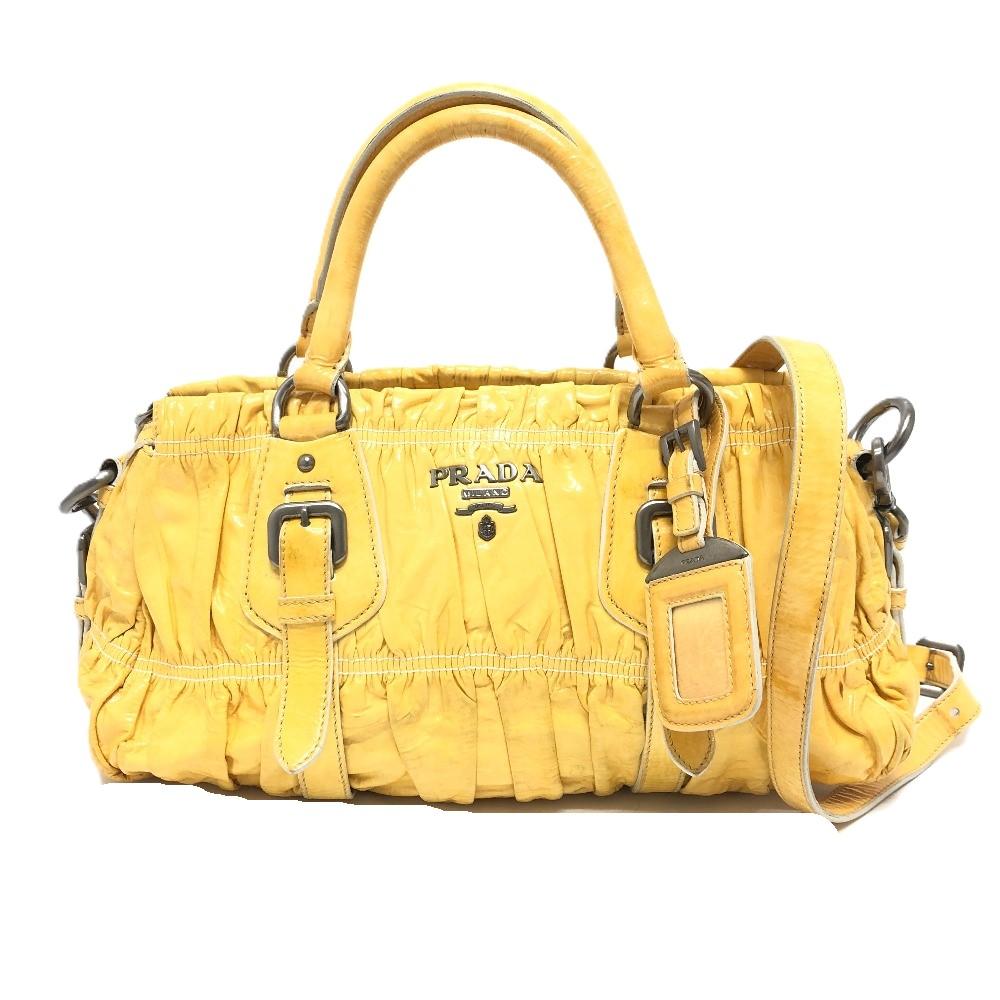 PRADA BN1338 Logo Gather 2-way bag, handbag, shoulder bag Hand Bag