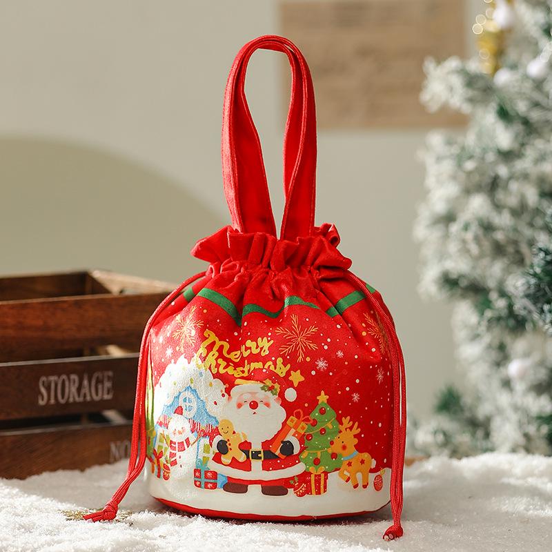 2025 Creative Christmas Gift Apple Box & Candy Drawstring Bag Handbag