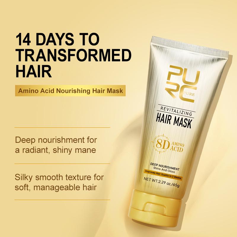 PURC Repair Hair Mask & Hair Oil Argan Oil Hair Care Set Nourishing Repair Damaged Improve Split Hair Treatment Products