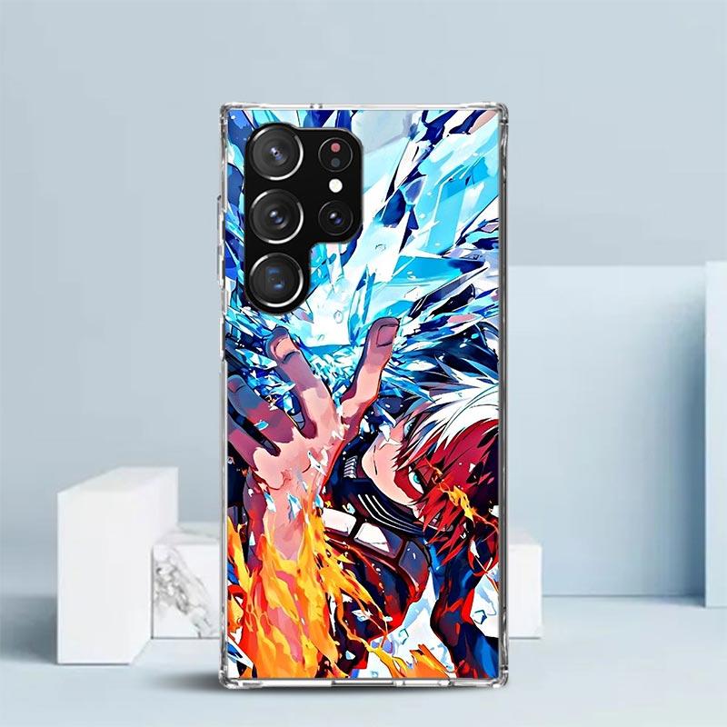 Todoroki Shoto MHA My Hero Soft Cover for Samsung Galaxy S25 Edge S26 S24 S23 Ultra Phone Case S22 S21 Plus S20 FE Print Pattern