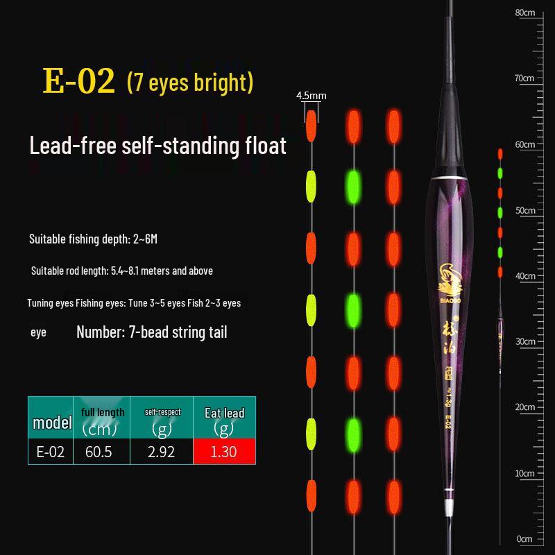 Lead-Free Luminous Dual-Use Electronic Fishing Float for Day/Night - Ideal for Carp and Crucian Carp Fishing
