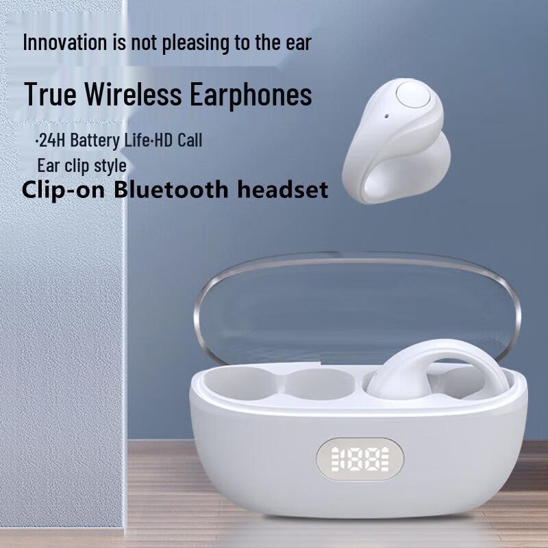 SMEBERT A8 Open-Ear Clip Bluetooth Headphones with Deep Bass