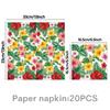 Hawaiian Leaf Summer Party Paper Plates, Napkins, Flags & Hanging Swirls Tableware Set