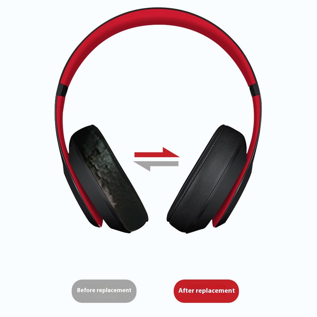 Náhradní náušníky pro Beats Studio 2 3, ultra měkký houbový kryt na polštář, náhradní díly pro bezdrátová Bluetooth sluchátka