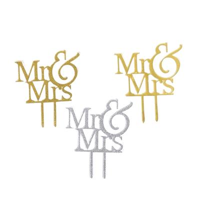 1pcs Couple Acrylic Cake Plugin Wedding Wedding Party Dessert Decoration
