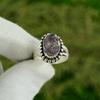 Wedding Gift For Her 925 Silver Natural Amethyst Rough Multi Stone Ring Size 7
