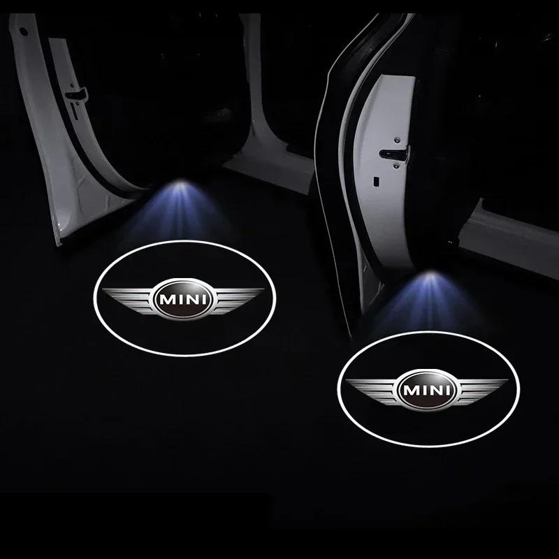 B4 A5 For Bmw Mini 1/2PC Car Logo Wireless Welcome Light Door Projector LED Shadow Lights Lamp Auto Accessories For Mini Cooper