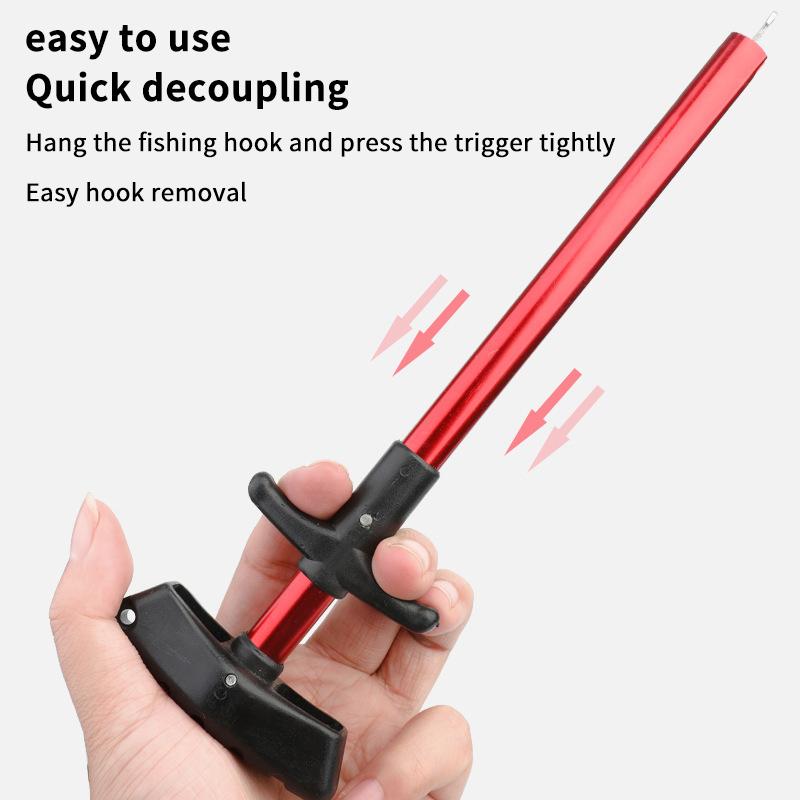 1PC Fishing Hook Remover Aluminum Tube Ergonomic Design Detacher Tool for Safe Efficient Lure Release Angling