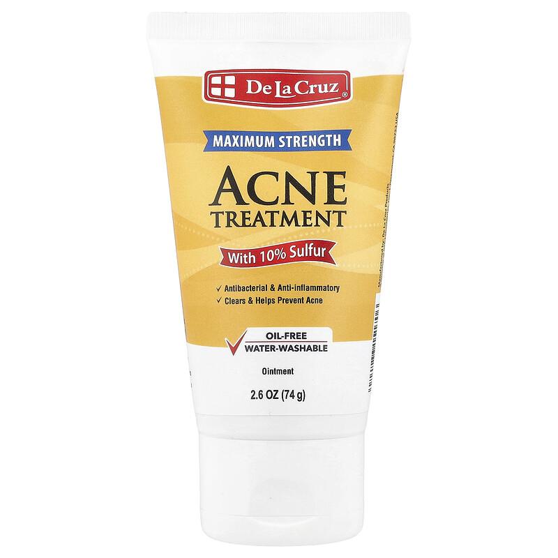Acne Treatment Ointment with 10% Sulfur, Maximum Strength, 2.6 oz (74 g)